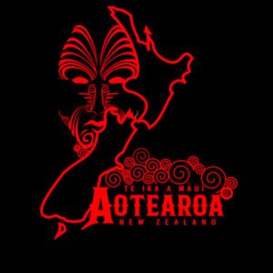 Aotearoa ( Red) - Kids Youth T Shirt Design