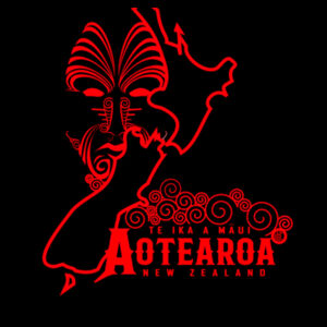 Aotearoa ( Red)- Womens Crop Hood Design